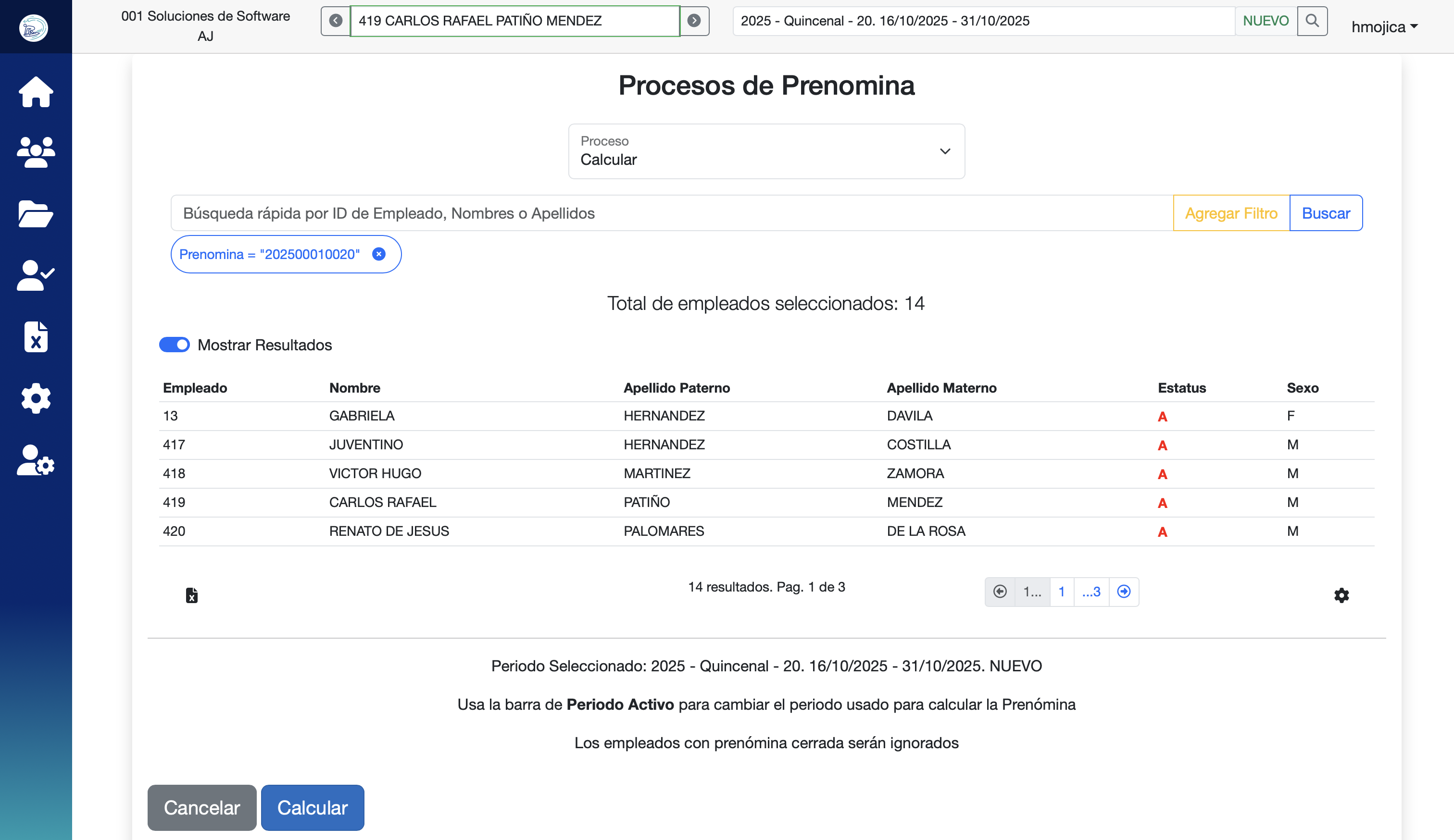 Pantalla de Empledos
